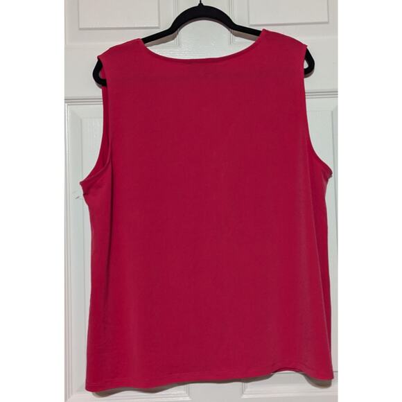 INC International Concepts Tank Top Womens 3X Zip V Neck Sleeveless Stretch Casu - Picture 6 of 8